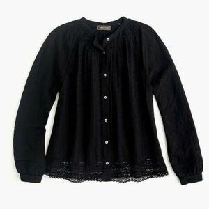 J. Crew Black Point Sur Window Pane Top